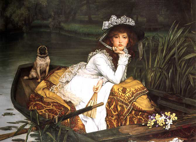 James Tissot Young Lady in a Boat.